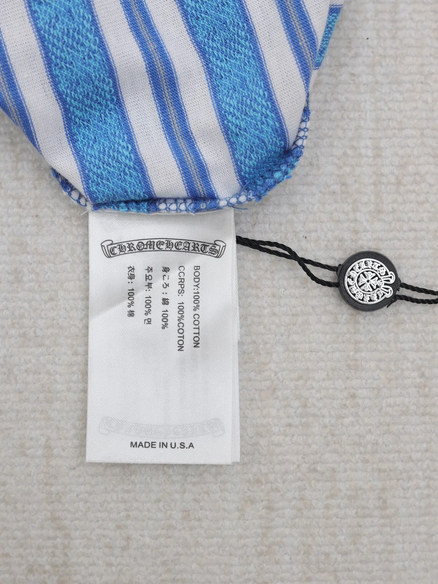 🅿️290 Chrome hearts*/Chrome Hearts 25 new style yarn-dyed full-print short-sleeved T-shirt. The minimum order of yarn-dyed fabric is one thousand meters. The cost is expensive. The embroidery uses imported embroidery machines. Size: S/M/L
